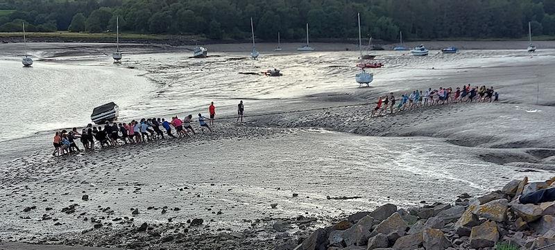 Solway YC Cadet Week - Mudlarks Tug-o'-War photo copyright David Spencer taken at Solway Yacht Club