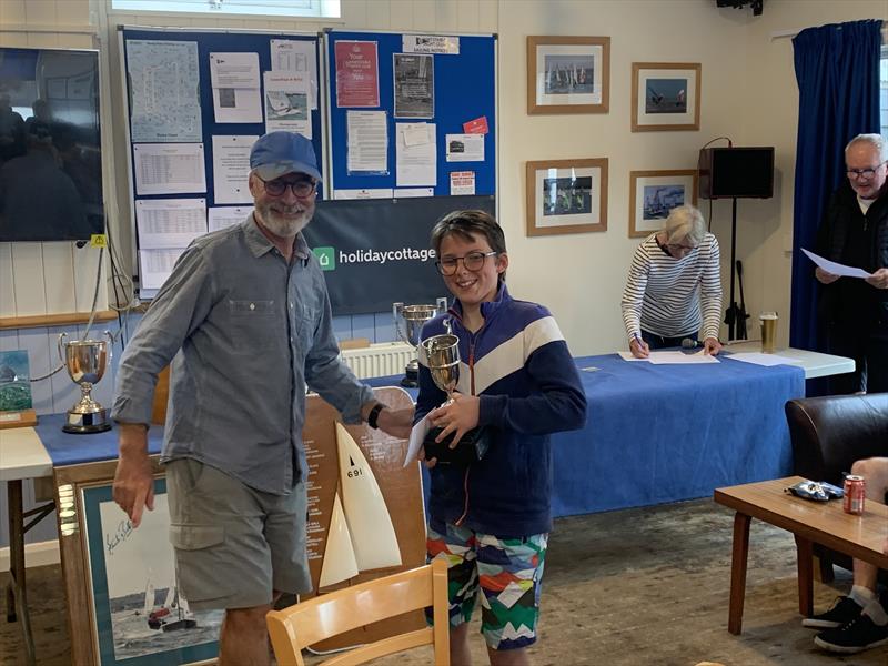 Topper class winner Joe Barton at Whitstable Week 2023 - photo © WYC