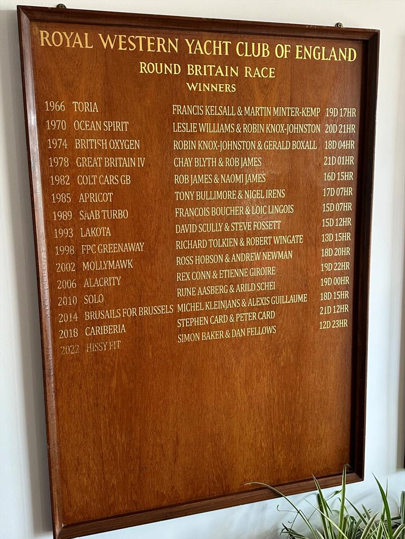 Winners boards photo copyright Royal Western Yacht Club of England taken at Royal Western Yacht Club, England