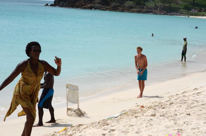 Games on the beach in Antigua photo copyright Guy Noble taken at 