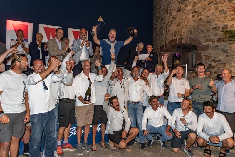 A victorious Peter Harrison and his Cannonball crew - 2023 Les Voiles de Saint-Tropez, final day photo copyright Gilles Martin-Raget taken at Société Nautique de Saint-Tropez