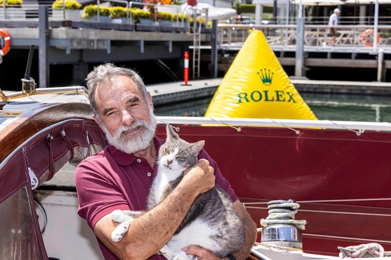 Williams, with his cat Oli, on Sylph VI photo copyright Andrea Francolini taken at Cruising Yacht Club of Australia