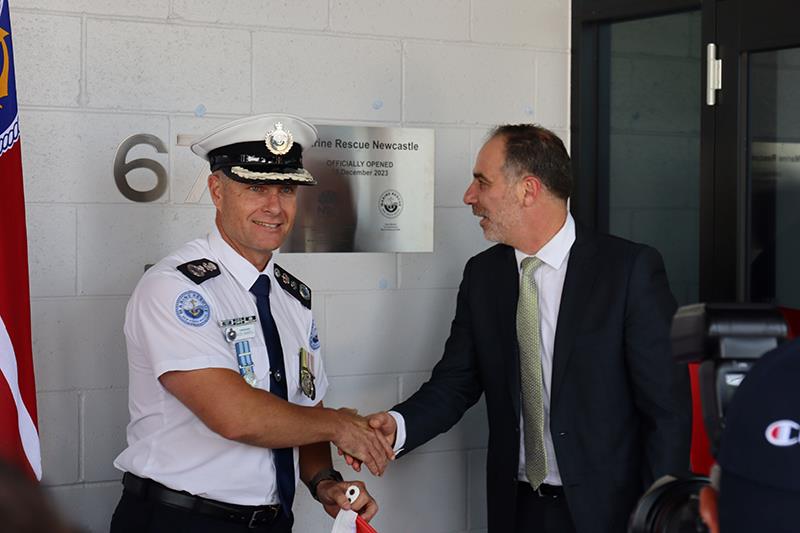 Marine Rescue NSW Commissioner Alex Barrell and Jihad Dib photo copyright Marine Rescue NSW taken at 