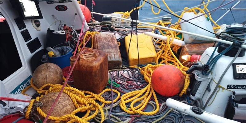 Set of canisters just lifted on board ZEROchallenge - photo © Ari Känsäkoski