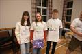 Solway Yacht Club annual Prize Giving: T shirt competition worthy winners, Sally Mackay, Tamsin Wallace and Finn Harris © Nicola McColm