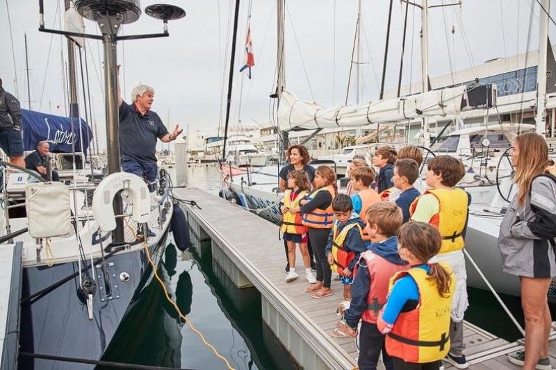 Future offshore sailors visit Marina Lanzarote and look around some of the boats in the race - photo © James Mitchell