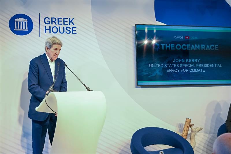 John Kerry, United States Special Presidential Envoy for Climate at the High Level Roundtable organised by The Ocean Race and hosted at Greek House at The World Economic Forum in Davos, Switzerland - photo © Eugene Theodore
