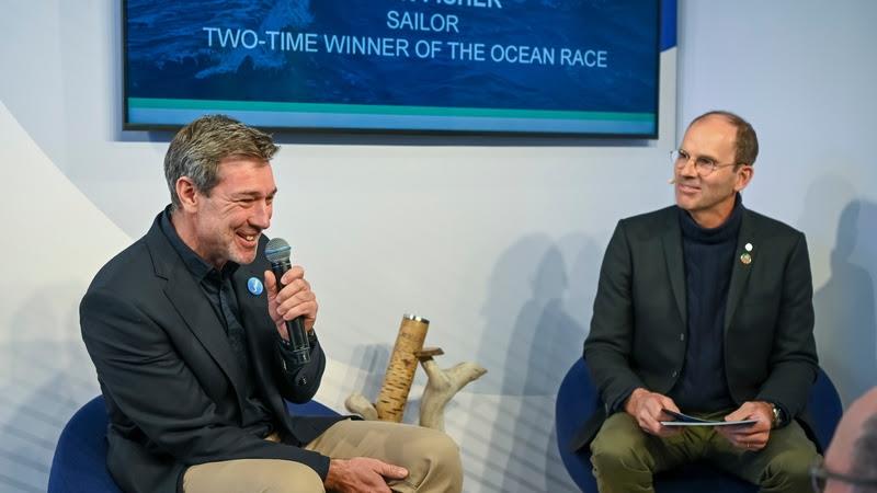 Simon Fisher who won the last race with 11th Hour Racing Team, becoming the only navigator to win The Ocean Race twice at the High Level Roundtable organised by The Ocean Race and hosted at Greek House at The World Economic Forum in Davos, Switzerland - photo © Eugene Theodore