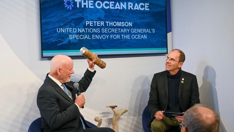 Ambassador Peter Thomson, United Nations Secretary General's Special Envoy for the Ocean at the High Level Roundtable organised by The Ocean Race and hosted at Greek House at The World Economic Forum in Davos, Switzerland - photo © Eugene Theodore