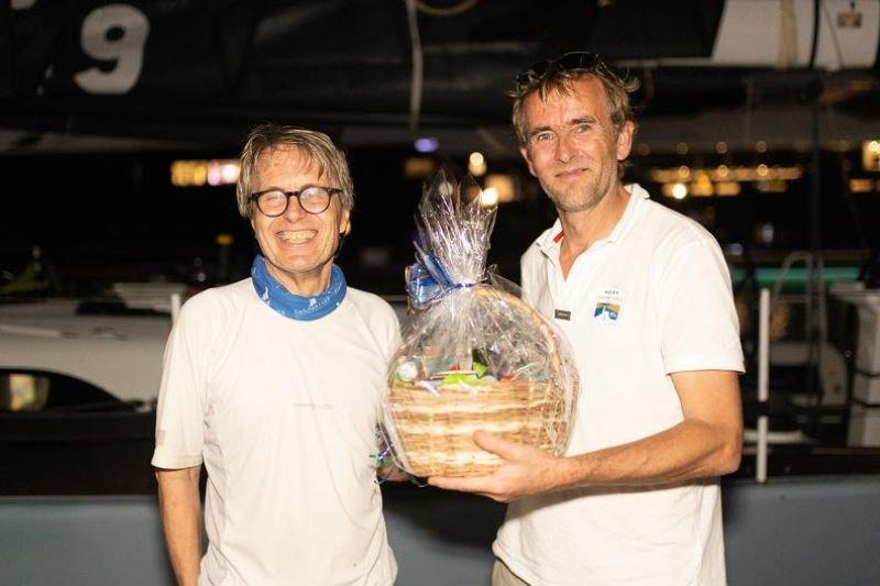 Moana's Hanno Ziehm and RORC's Chris Jackson - 2024 RORC Transatlantic Race photo copyright Arthur Daniel / RORC taken at Royal Ocean Racing Club