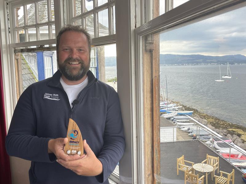 Graeme Galbraith with his RYA Scotland Impact Award photo copyright RYA Scotland taken at Royal Gourock Yacht Club