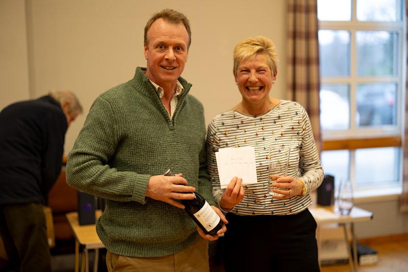 Solway Yacht Club annual Prize Giving: Jamie Gascoigne being presented with his and his helm, Colin Filer's prize for 2nd in the 2023 Club Championship - photo © Nicola McColm