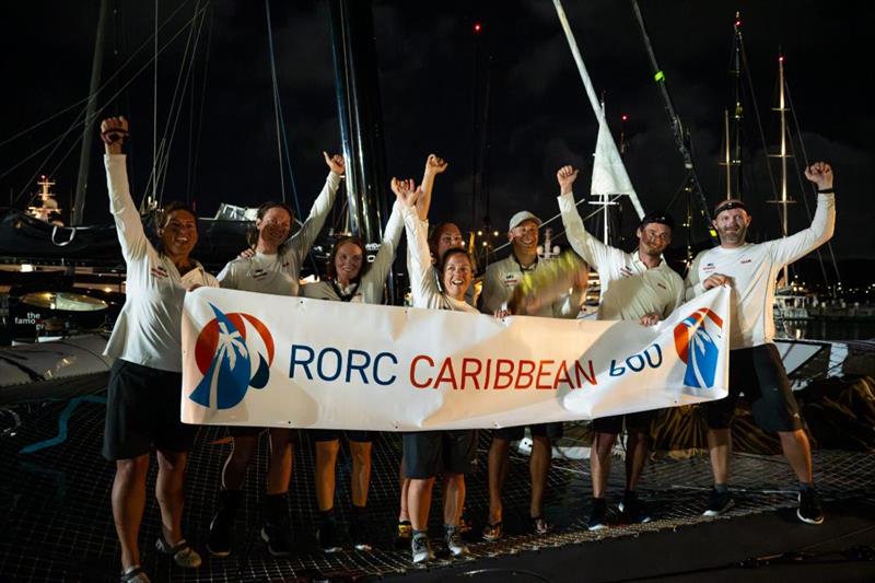 Alexia Barrier's MOD70 Limosa - The Famous Project (FRA), co-skippered by Dee Caffari, completed the Multihull Line Honours podium - 2024 RORC Caribbean 600 day 3 photo copyright Arthur Daniel / RORC taken at Royal Ocean Racing Club
