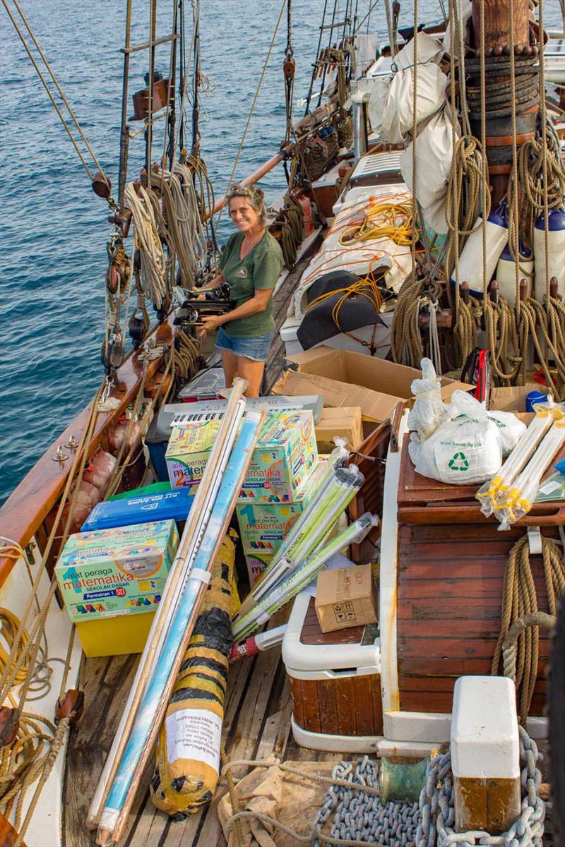 Offloading supplies S/V Vega photo copyright Shane Granger taken at 