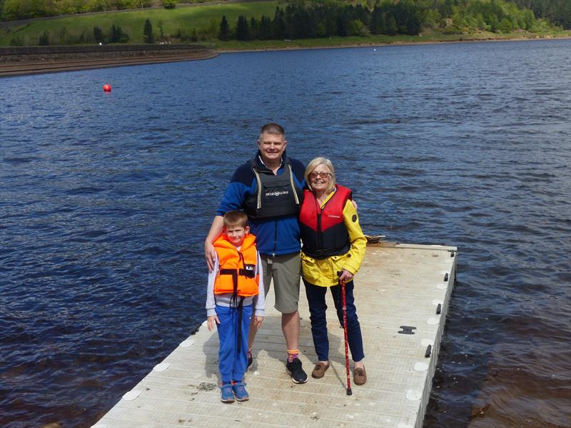 Hugo Dunkerley, Dad: Chris Dunkerley, Grandma: Mary Dunkerley photo copyright Nik Lever taken at Dovestone Sailing Club