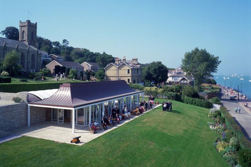 Royal Yacht Squadron Pavilion on the RYS Lawn - photo © Thomas Croft Architects