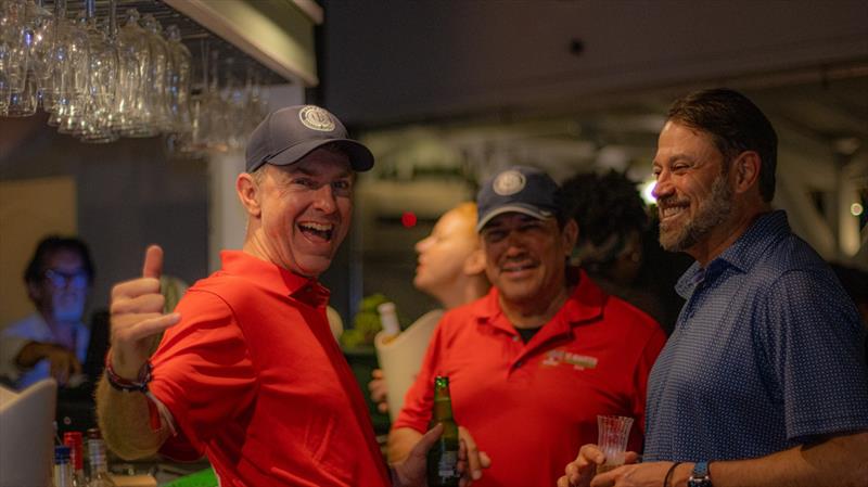 Team Trident enjoyed their first taste of island hospitality at the Opening Party in Marigot at the Yacht Club Fort Louis, hosted by the St. Martin Tourism Bureau - photo © Digital Island