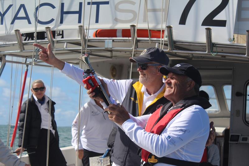 Wally Lewis start Brisbane to Hamilton Island Race Week photo copyright Royal Queensland Yacht Squadron taken at Royal Queensland Yacht Squadron