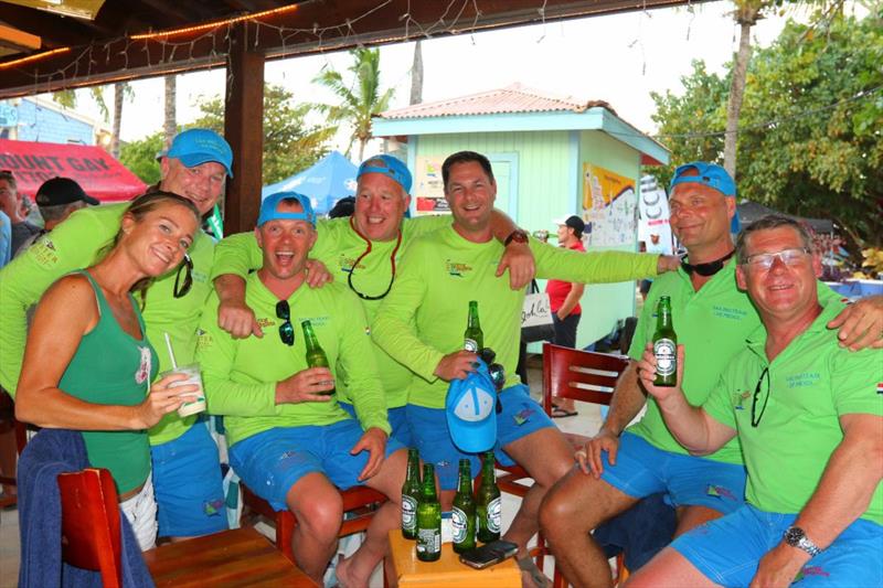 Enjoying an ice-cold Heineken after racing - photo © Ingrid Abery / www.ingridabery.com