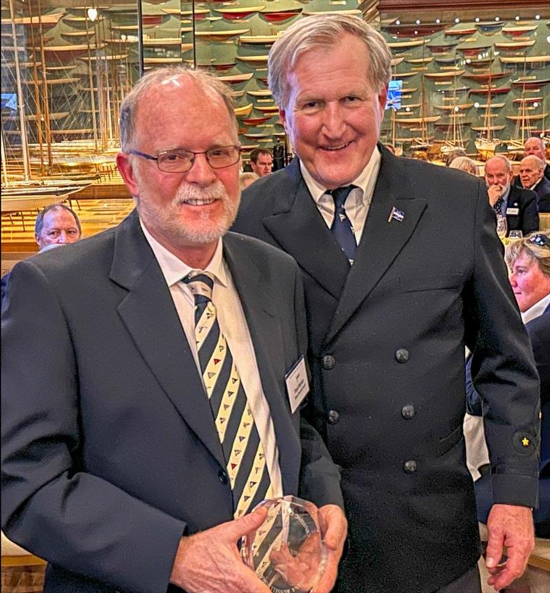 Paul Bieker (Diana Russell Award) with CCA Commodore Jay Gowell photo copyright Dan Nerney taken at Cruising Club of America