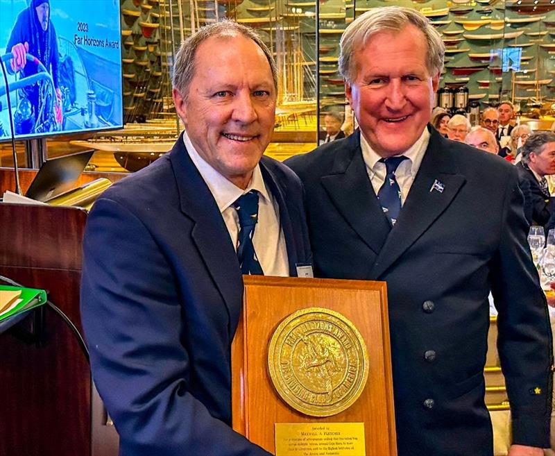 Max Fletcher (Far Horizons Award) with CCA Commodore Jay Gowell photo copyright Dan Nerney taken at Cruising Club of America