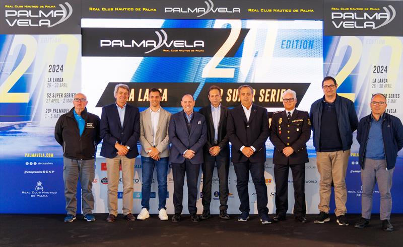 (l-r) Jesús Comas, Jorge Forteza, David Salom, Rafael Gil, Pedro Vidal, Joaquín González, José Fernando Escalas, Domingo Bonnín y Antoni Estades photo copyright Nico Martinez / PalmaVela taken at Real Club Náutico de Palma