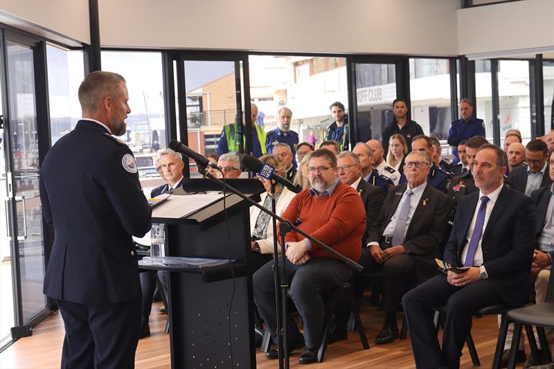 Marine Rescue Middle Harbour base opening - Commissioner Barrell photo copyright Marine Rescue NSW taken at 