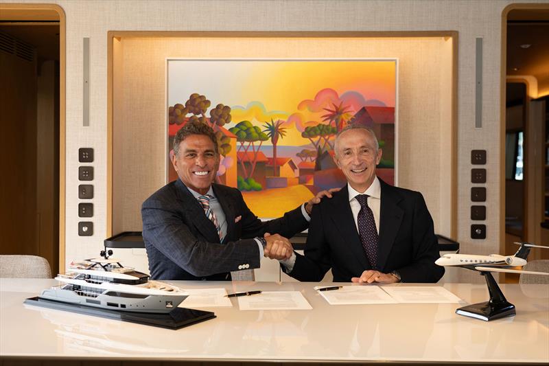 Kenn Ricci Chairman Flexjet Avv. and  Alberto Galassi CEO Ferretti Group photo copyright Ferretti Group taken at 