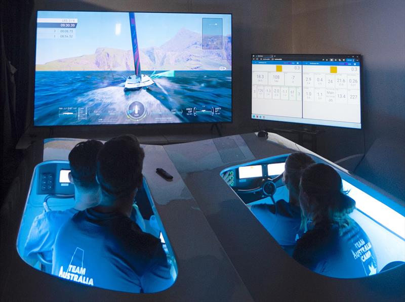The public can enjoy a free immersive experience and emulate the best sailors in the world at the controls of a simulator - photo © Ricardo Pinto / America's Cup