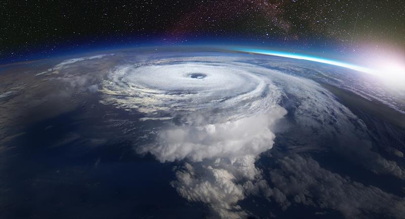 Giant hurricane seen from the space photo copyright NASA taken at 
