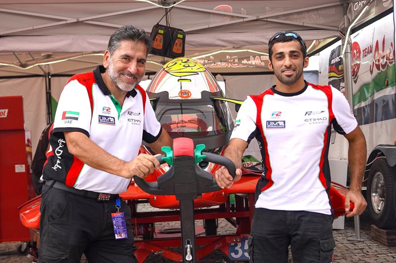 Rashed Al Qemzi with Team Abu Dhabi manager Guido Cappellini - photo © Team Abu Dhabi