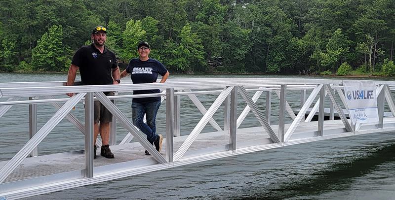 (L-R) Union Sportsmen's Alliance Conservation Coordinator Cody Campbell and project leader Dee Lee, a first-year apprentice with SMART Local 85 - photo © Union Sportsmen's Alliance
