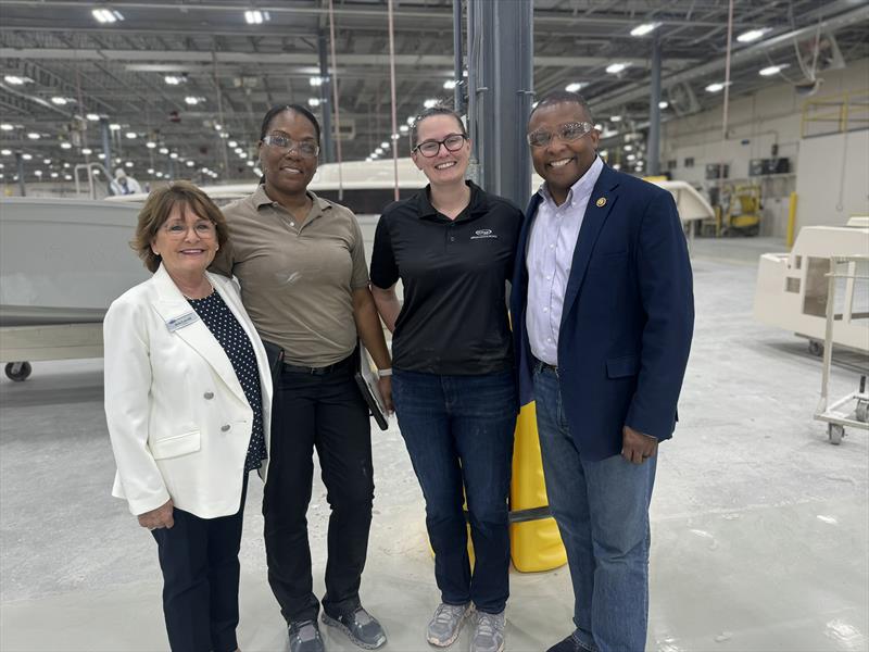Congressman Don Davis (D-NC) visits NC Boat Builder Grady-White photo copyright National Marine Manufacturers Association taken at 