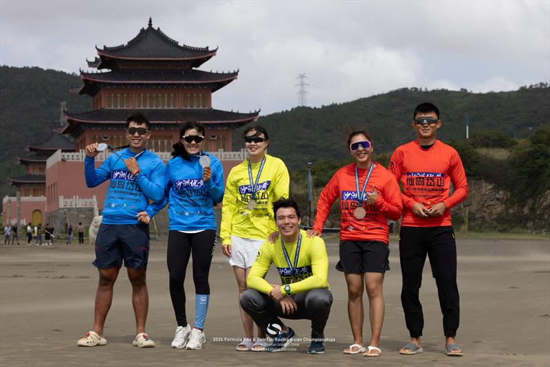 Formula Kite men's and women's medalists - 2024 Kiteboarding Asian Championships photo copyright IKA Media / Matias Capizzano taken at 