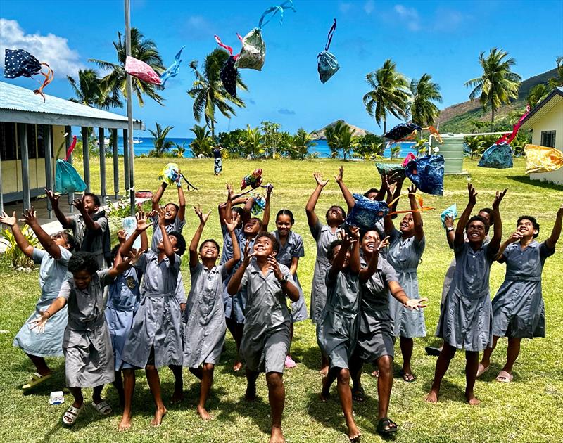 Fiji - girls receiving their Days for Girls kits photo copyright Viki Moore taken at 