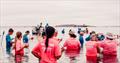 Save The Bay volunteers at the Save The Bay Swim that takes participants 2-miles from Newport to Jamestown, R.I