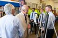 His Majesty with gallantry awardees at Walmer RNLI