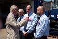 His Majesty meeting with long service awardees from Walmer RNLI