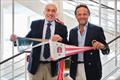 Mr Bernard d'Alessandri, General Secretary of Yacht Club de Monaco, and Mr John Pagano, Group CEO of Red Sea Global, the developer of AMAALA, formally exchanged burgees during the Monaco Yacht Show © AYC
