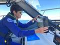 Caron Parfitt ESM on board Marine Rescue NSW vessel Bermagui 30