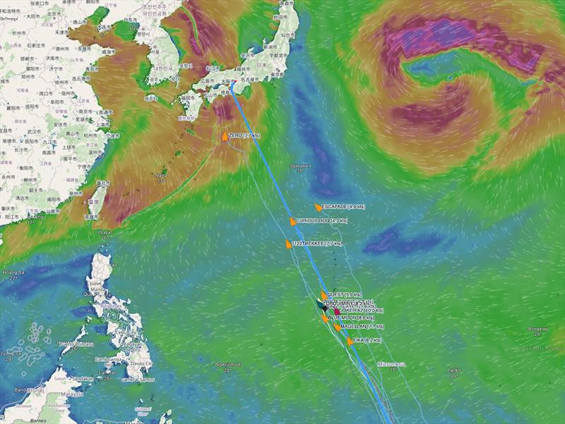 WInd Maps of the leaders as of Sunday 13 April 9am - photo © Melbourne Osaka Media 