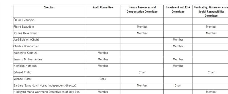 The composition of the Board committees photo copyright BRP taken at 