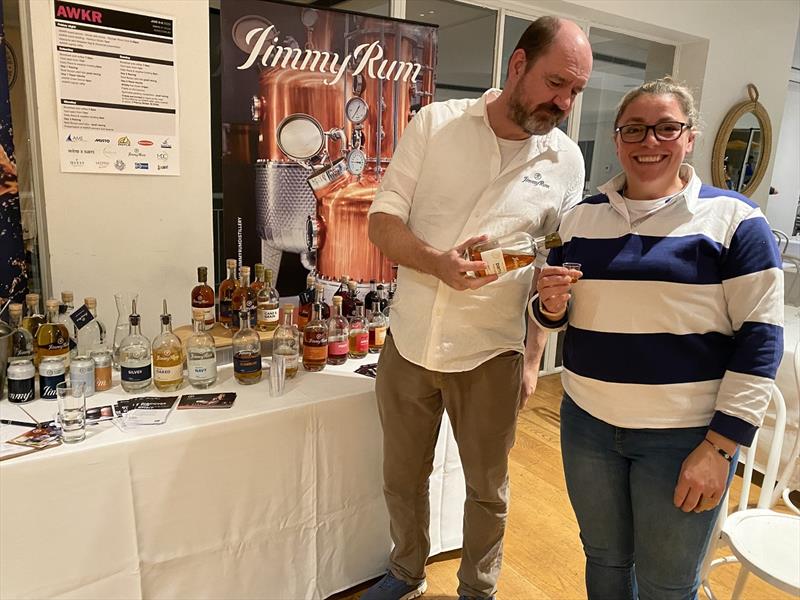 Jimmy Rum sponsor James McPherson at the sampling table with compliant competitor Anna from yacht Siren - Australian Women's Keelboat Regatta day 2 - photo © Andrea Francolini / AWKR