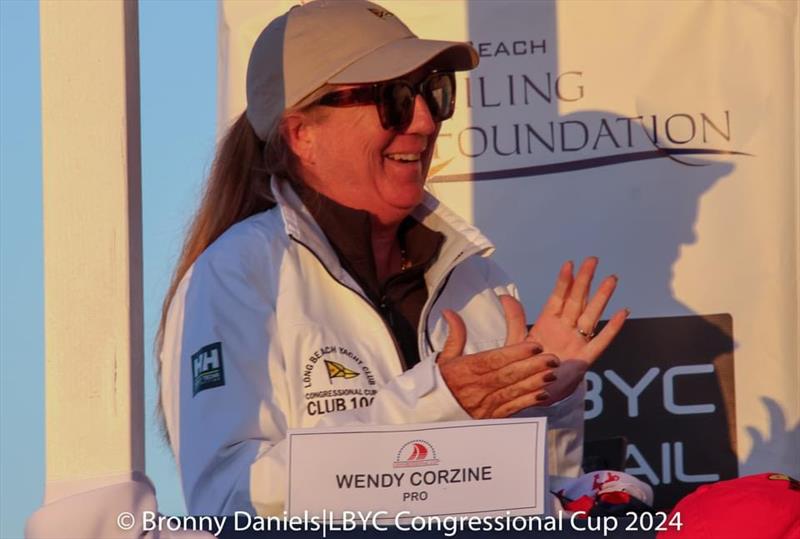 2025 LBRW Course Race Officer Wendy Corzine - Ullman Sails Long Beach Race Week photo copyright Bronny Daniels taken at Long Beach Yacht Club