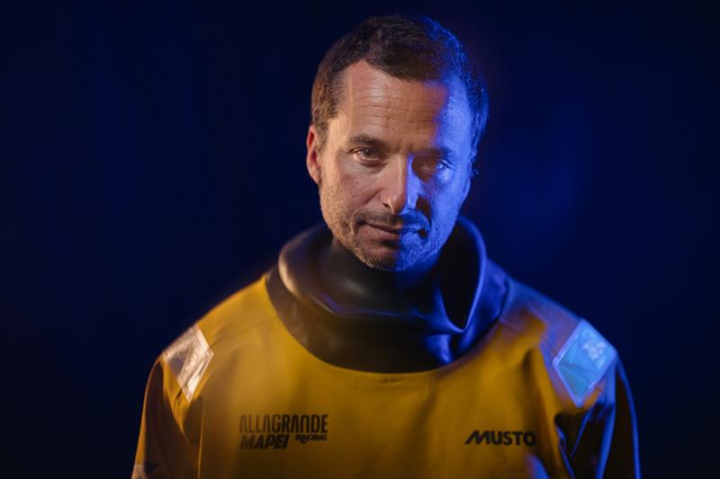 Portrait of IMOCA skipper Ambrogio Beccaria, competing in The Ocean Race Europe 2025 with Allagrande Mapei Racing, photographed in Lorient in June 2025 - photo © Jean-Louis Carli