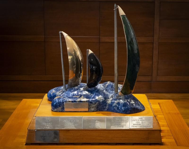 The Sardinia Cup trophy displayed at the Yacht Club Costa Smeralda - photo © Yacht Club Costa Smeralda