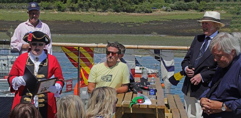 Town Crier, Rosy Raines, kicked off the proceedings with an ‘Oh yay, oh yay' during the Mengeham Rythe Sailing Club 75th Anniversary Celebrations photo copyright Cat Dawtrey taken at Mengeham Rythe Sailing Club