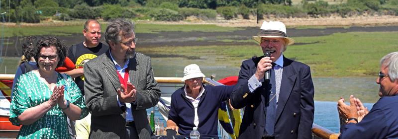 The Sailing Club's President Ian Grant tells the story behind the history of the club during the Mengeham Rythe Sailing Club 75th Anniversary Celebrations photo copyright Cat Dawtrey taken at Mengeham Rythe Sailing Club