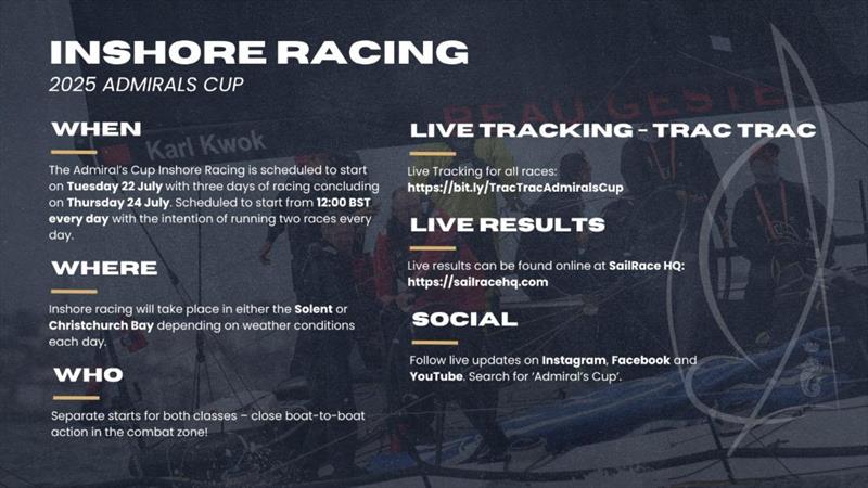 2025 Admirals Cup Inshore Racing - photo © RORC