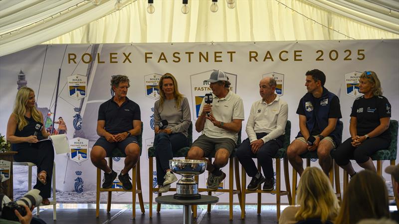 Pip Hare during the Rolex Fastnet Race Press Conference photo copyright David Maynard / www.alleycatphotographer.com taken at Royal Ocean Racing Club, Cowes